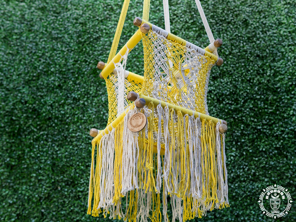 Amarillo macramé baby hammock – Ma boutique